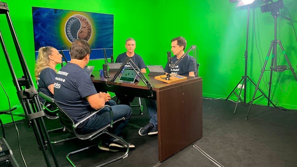 Estúdios de Vídeo/Podcast - Configura��o intimista e equipamentos profissionais